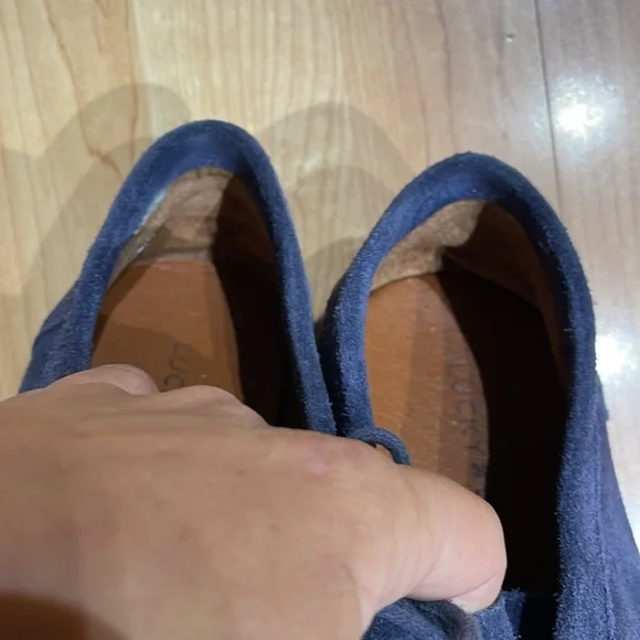 Lucky Brand Blue Suede Lace Up Chukka Loafers Boots EUC - Picture 3 of 5